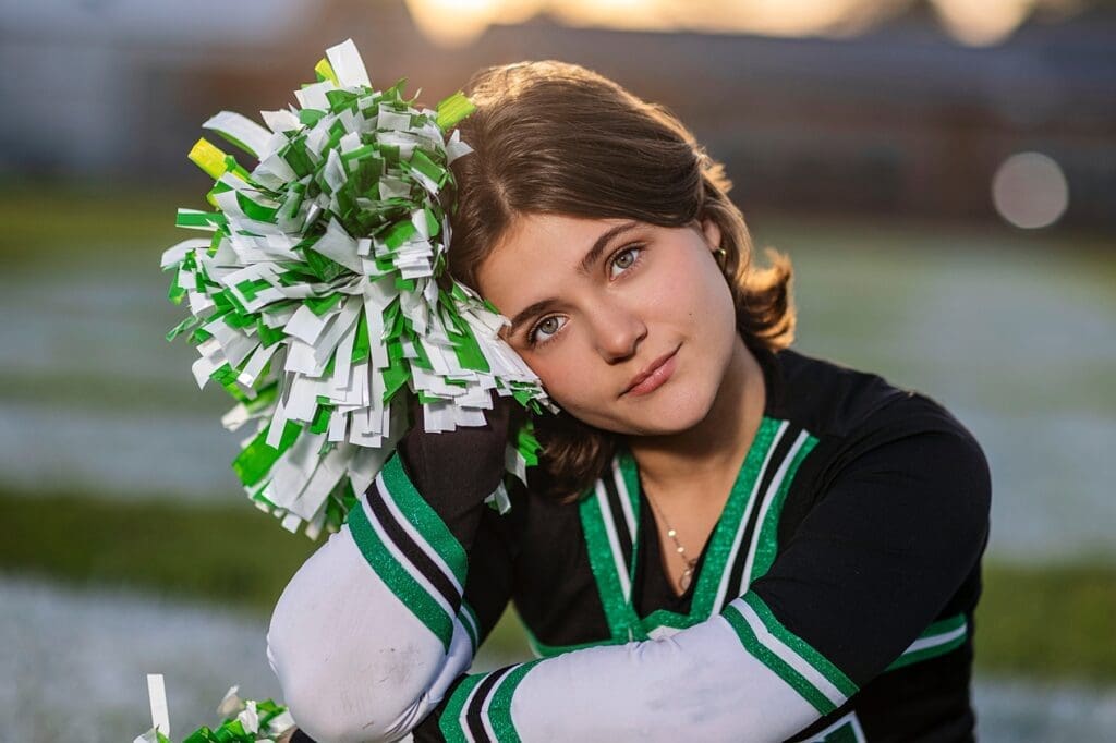 2026 MAC Senior Model of the Year Reagan Harrison looking fresh during her Indiana senior pictures SPORTS SESSION